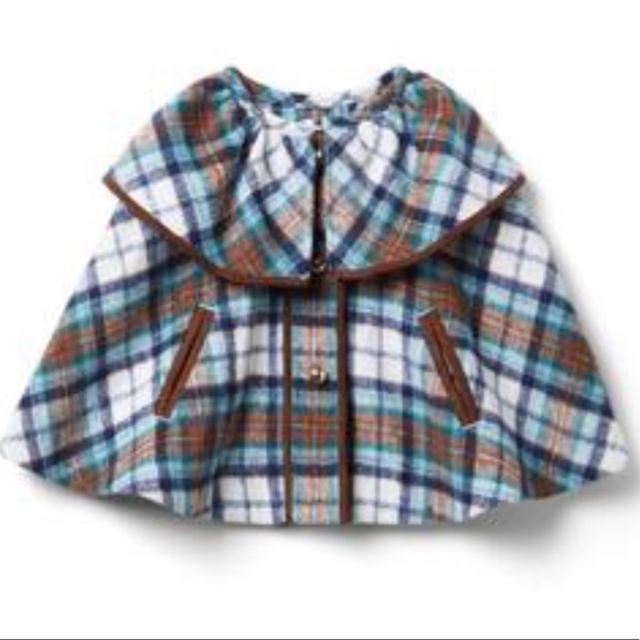 NWOT Janie and Jack wool plaid cape - Picture 1 of 4